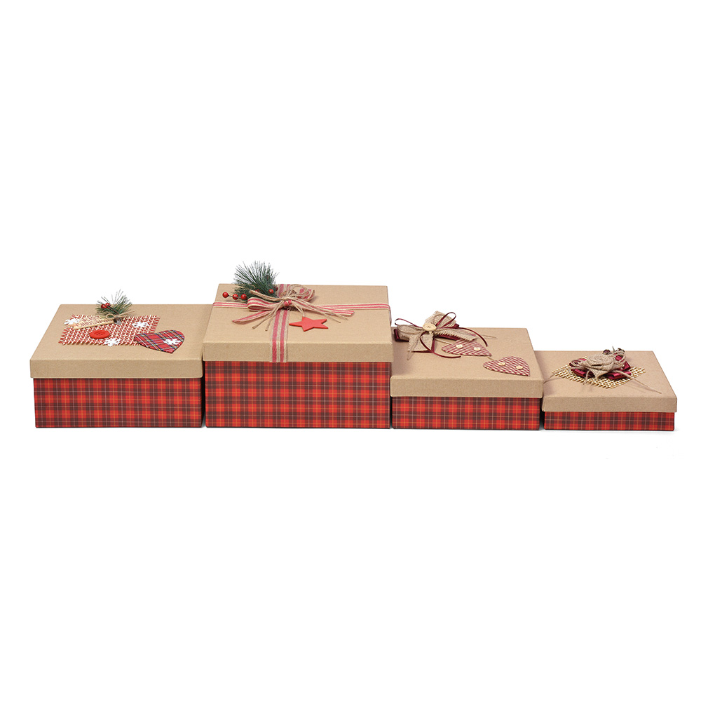 lebez-set-4-scatole-da-regalo-scozia-in-cartone-decorato-a-mano image 3