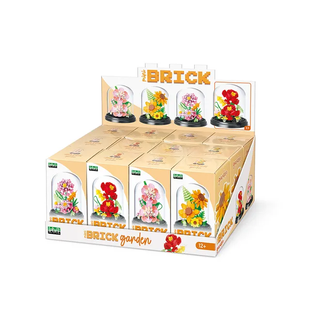 lebez-garden-mini-brick-set-costruzioni-fiori-con-vaso image 1