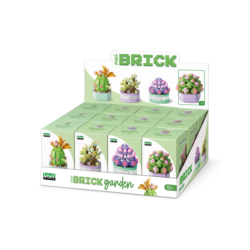 lebez-mini-brick-garden-set-costruzioni-piante-grasse-con-vaso image 1