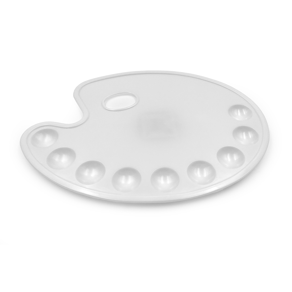 lebez-tavolozza-sagomata-9-scomparti-in-plastica-per-olio-e-tempera image 1