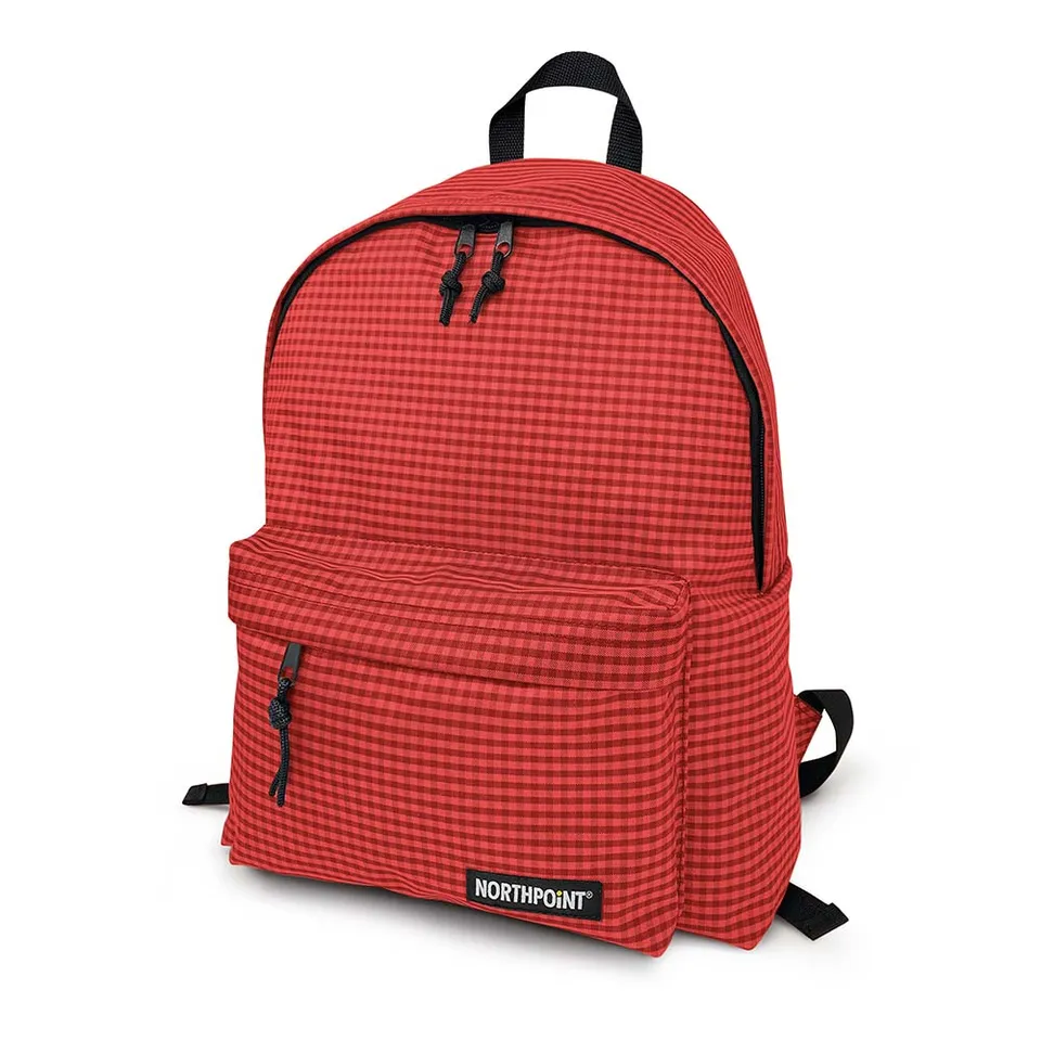 lebez-northpoint-zaino-scuola-basic-squares-2-scomparti-30x40x15-cm-nero image 1