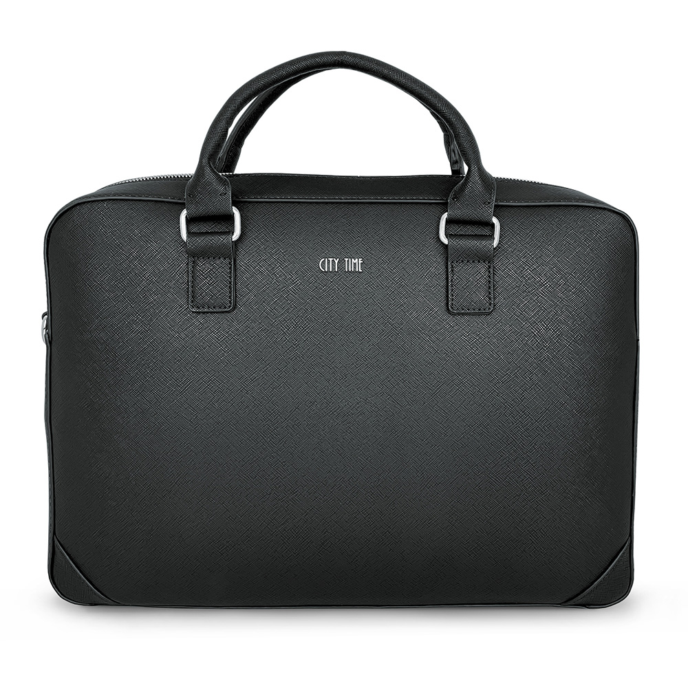 lebez-cartella-identity-black-in-ecopelle-32x29x7-5-cm image 1