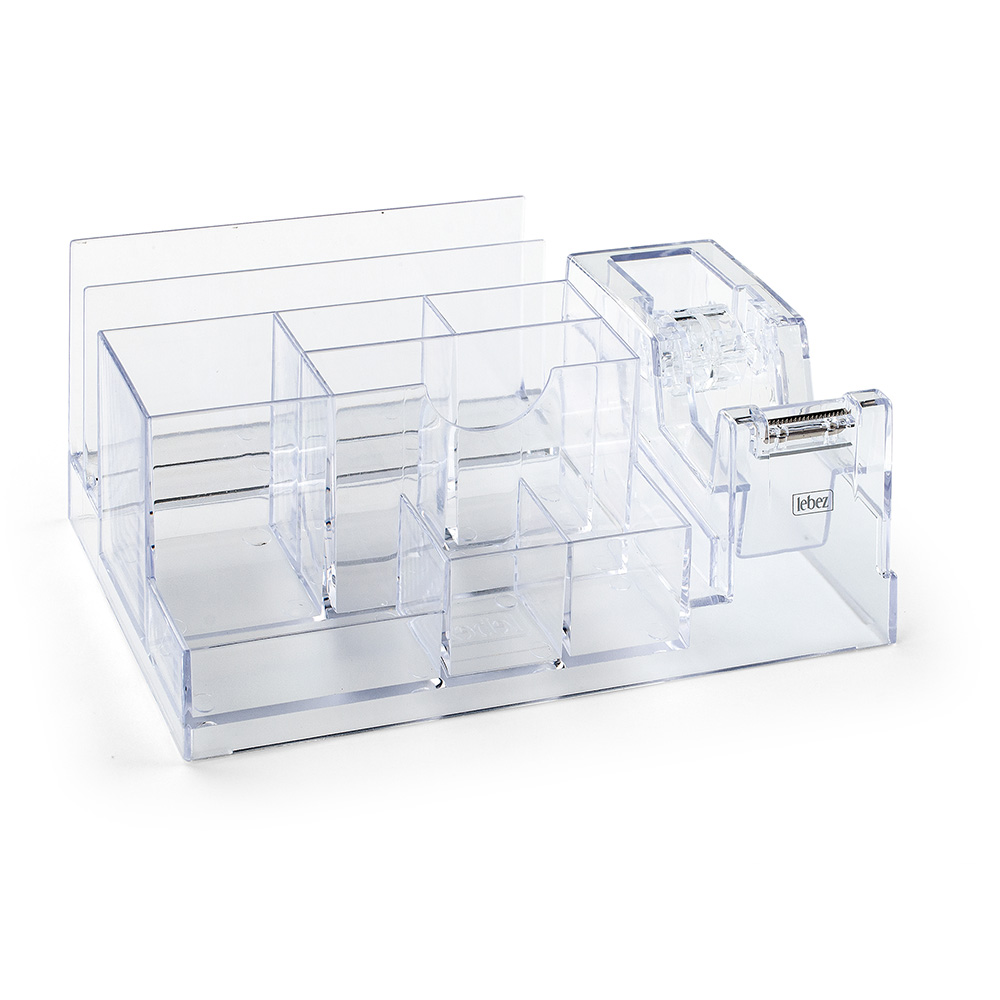 lebez-organizer-da-scrivania-in-ps-con-portanastro-20x8x12-cm image 2