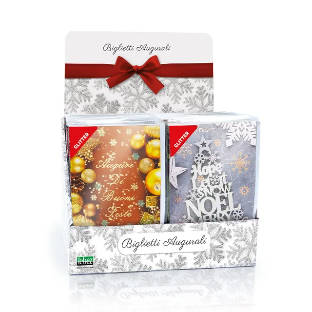 biglietto-natalizio-lebez-con-glitter-e-dettagli-oro-con-busta image 1