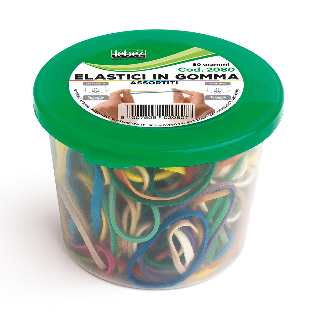 lebez-barattolo-50-g-elastici-gomma-colorata-assortiti image 1