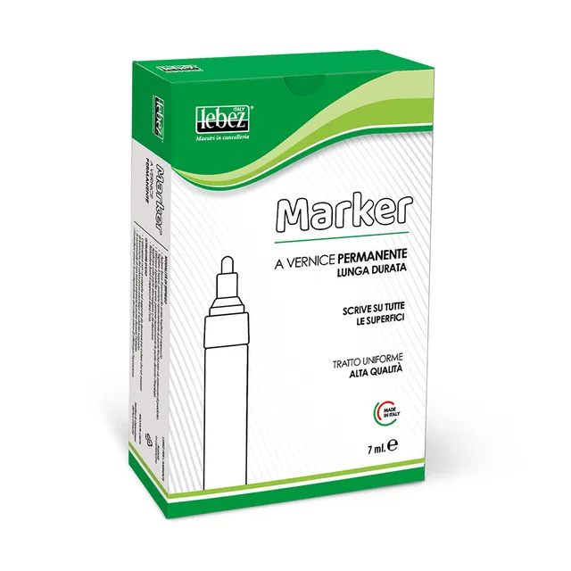 lebez-marker-bianco-vernice-permanente-punta-feltro-l-2-mm image 1
