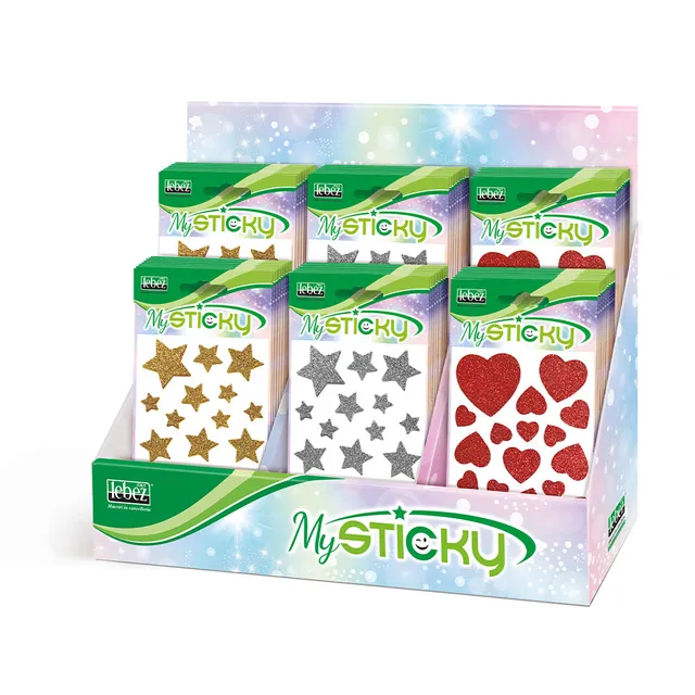lebez-christmas-stickers-3d-glitter-adesivi-natalizi-assortiti image 1