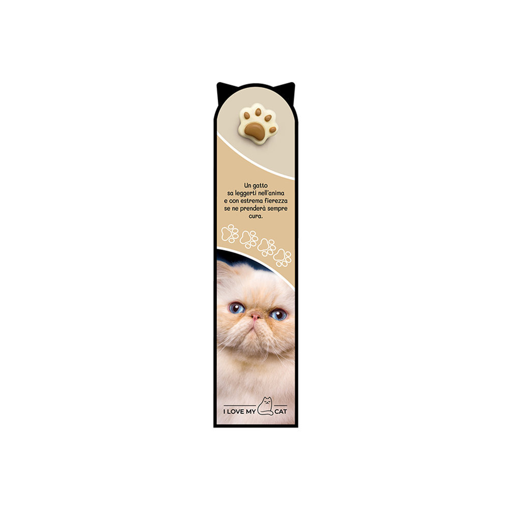 lebez-segnalibro-i-love-my-cat-in-cartoncino-sagomato-con-charms image 3