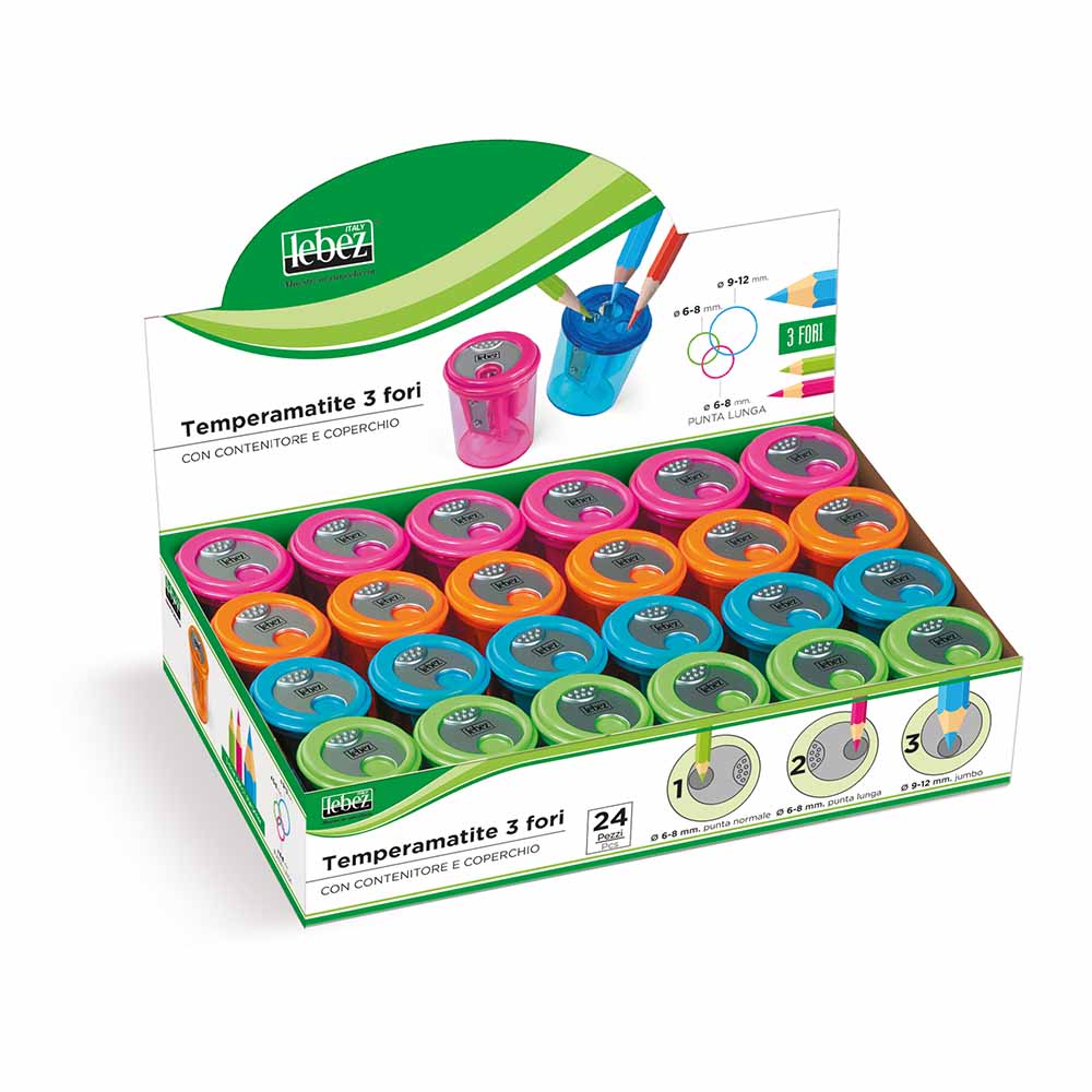 lebez-temperamatite-3-fori-con-contenitore-temperamatite-plastica image 2