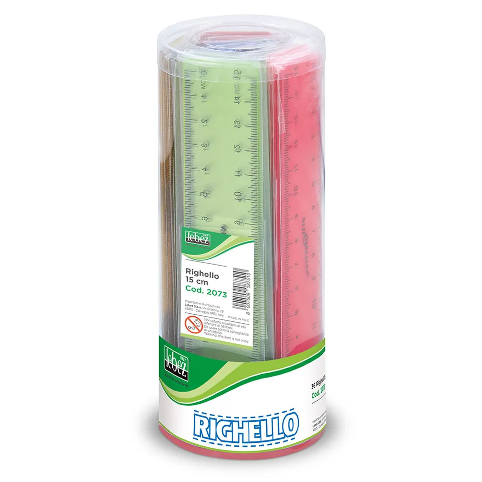 lebez-barattolo-righelli-15-cm-in-plastica-36-pezzi image 1