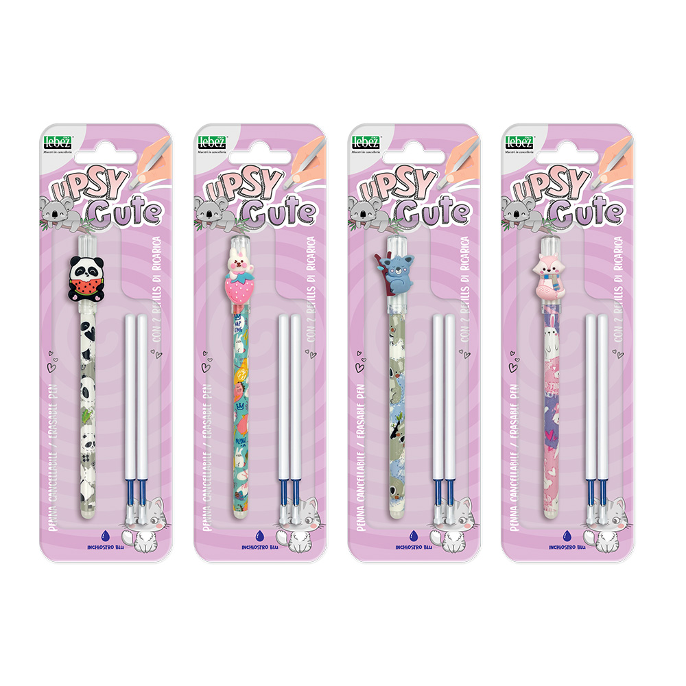 lebez-upsycute-penna-cancellabile-blu-2-refill image 1