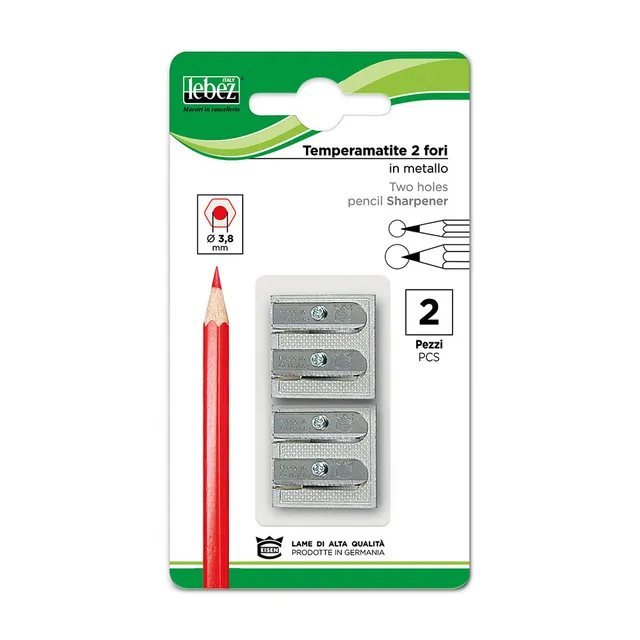 lebez-temperamatite-in-metallo-2-fori-blister-da-2-pezzi image 1