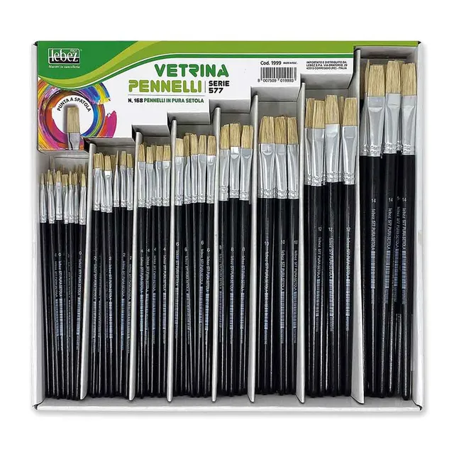 lebez-serie-577-pennelli-seta-pura-display-168-pezzi image 1