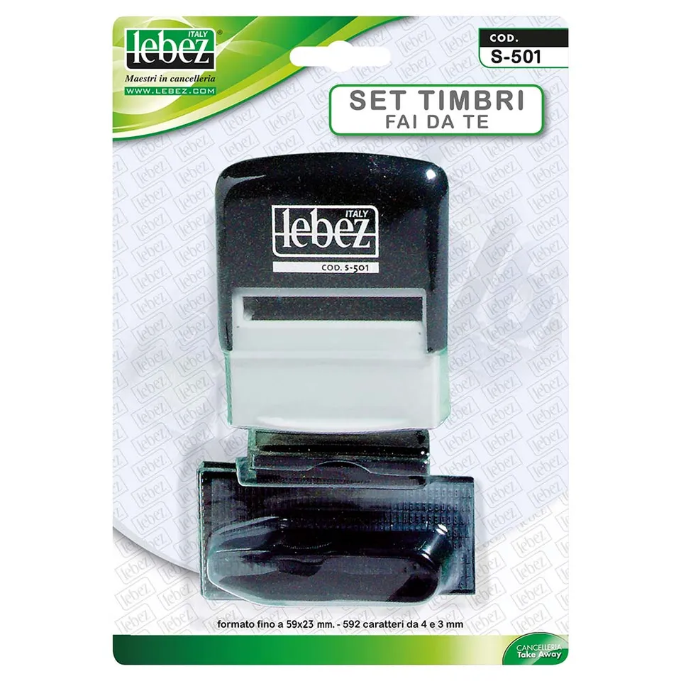 lebez-set-timbro-fai-da-te-blister-59x23-mm image 1