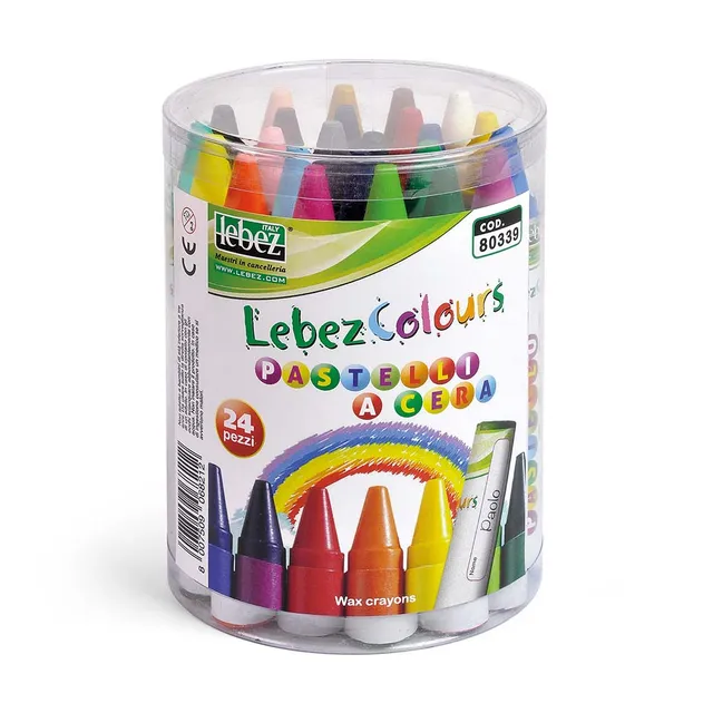 lebez-pastelli-a-cera-jumbo-barattolo-24-pezzi image 1