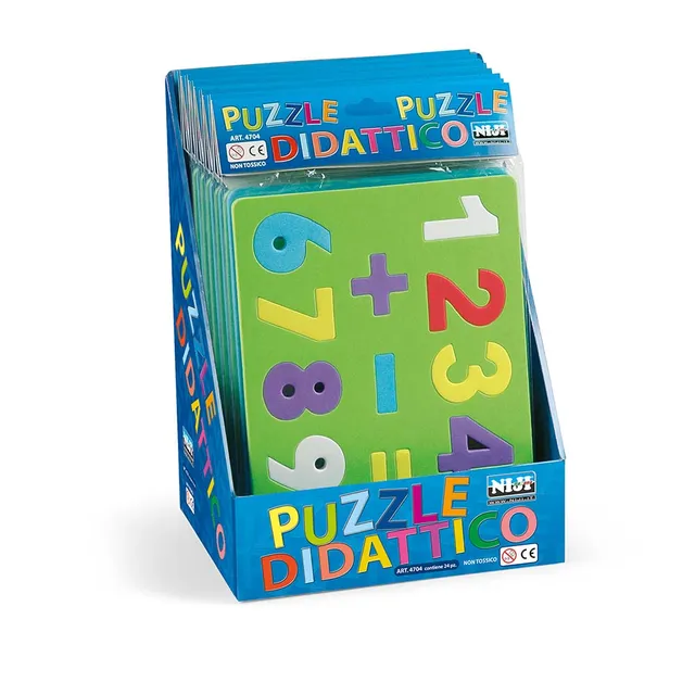 lebez-puzzle-didattico-numeri-e-lettere-espositore-24-pezzi image 1