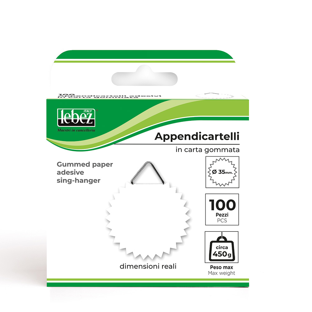 lebez-appendicartello-in-carta-gommata-35-mm-scatola-da-100-pezzi image 1