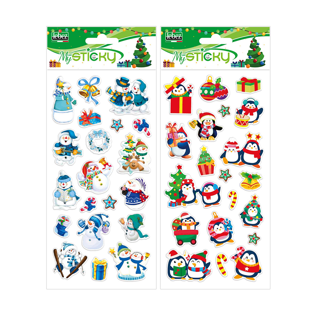 lebez-stickers-natalizi-glitterati-4-soggetti-assortiti image 1
