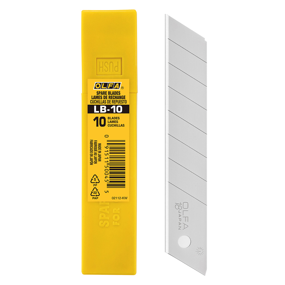 olfa-lama-18-mm-segmentata-tubetto-da-10-lame-di-ricambio-lebez image 1