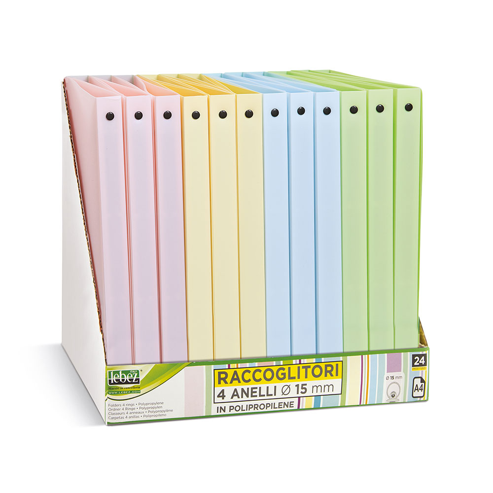 lebez-raccoglitore-a4-a-4-anelli-30-mm-linea-pastel image 1