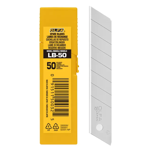 olfa-lama-di-ricambio-18-mm-segmentata-confezione-50-pezzi image 1