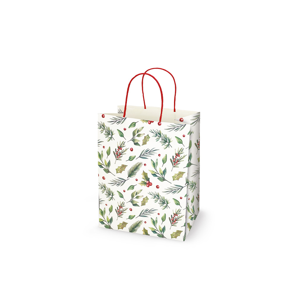 lebez-berries-christmas-shopping-bag-small-con-biglietto-17-8x23x9-8-cm image 1