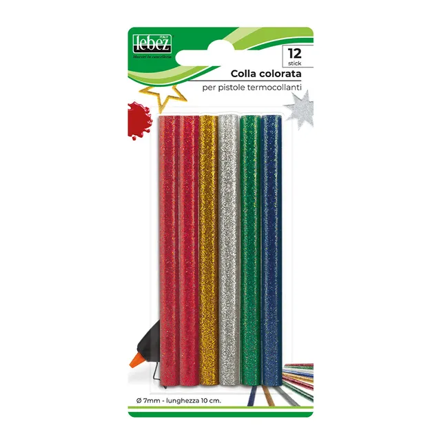 lebez-stick-colla-glitter-10-cm-12-stick-per-pistola-termocollante image 1