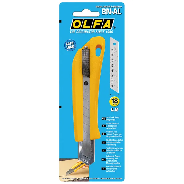 olfa-cutter-lebez-bloccalama-lama-18-mm-in-acciaio-al-carbonio image 1