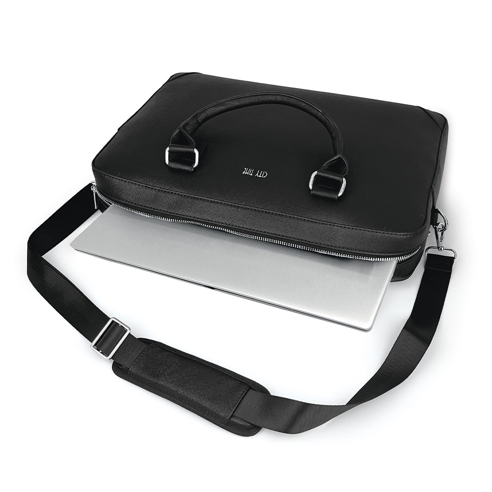 lebez-cartella-identity-black-in-ecopelle-32x29x7-5-cm image 3