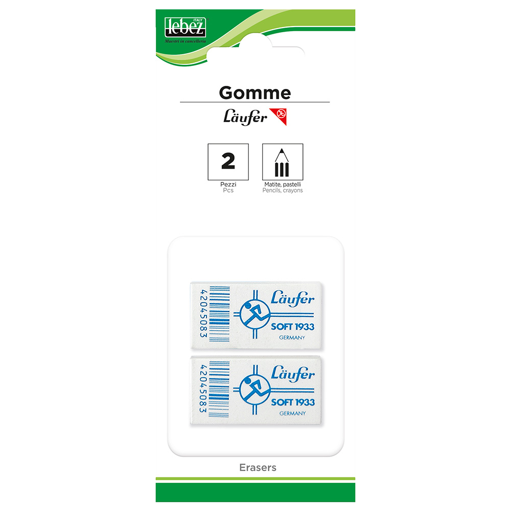 lebez-gomma-laufer-in-plastica-per-matite-e-pastelli-blister-2-pezzi image 1