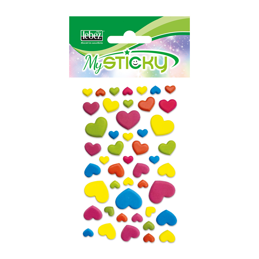 lebez-stickers-cuori-gommato-rilievo-display-48-buste-6-disegni-assortiti image 3