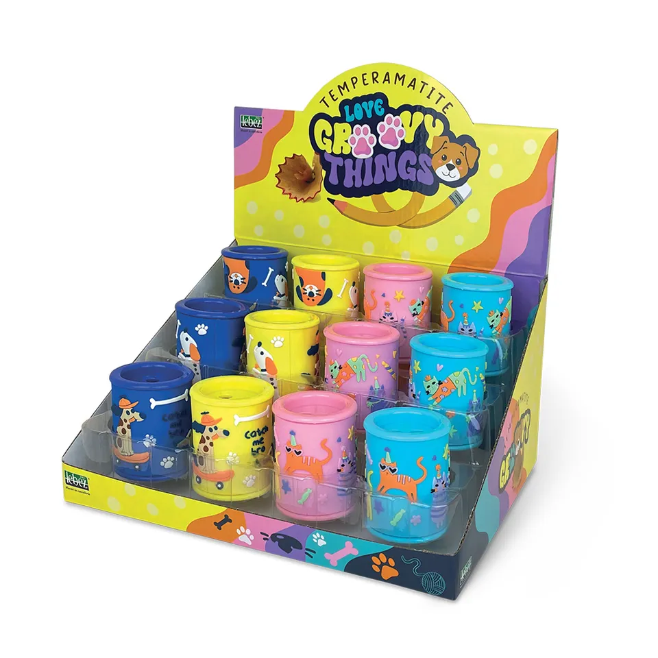lebez-groovy-things-3d-temperamatite-2-fori-cats-dogs image 1
