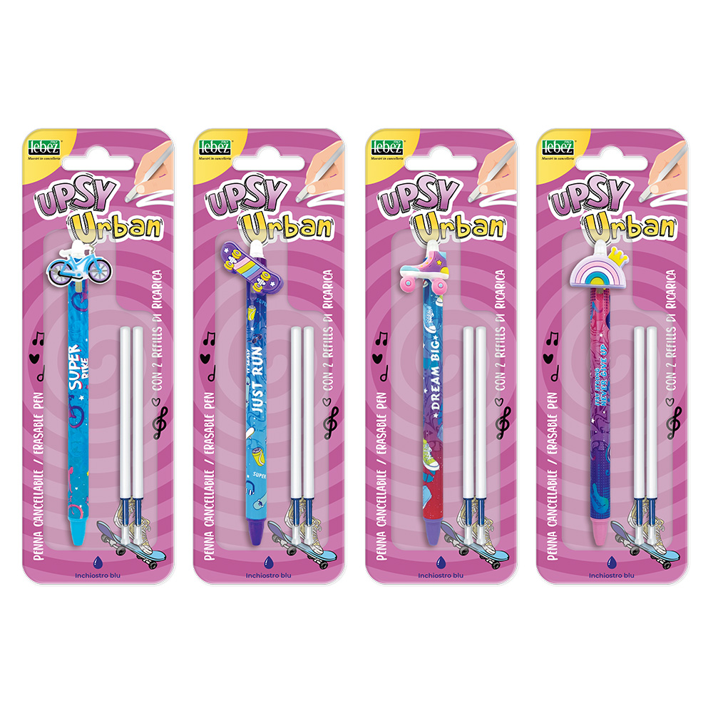 lebez-upsy-urban-penna-cancellabile-a-scatto-blu-2-refill image 1