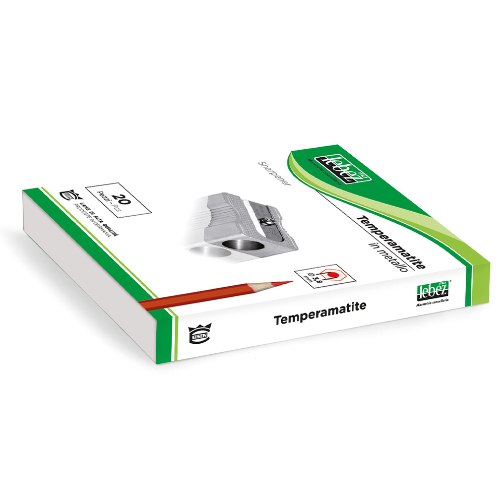 lebez-temperamatite-metallo-1-foro-box-20-pezzi image 2