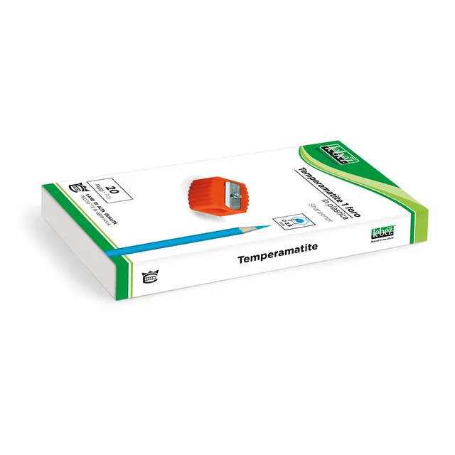 lebez-temperamatite-plastica-1-foro-scatola-20-pezzi image 1