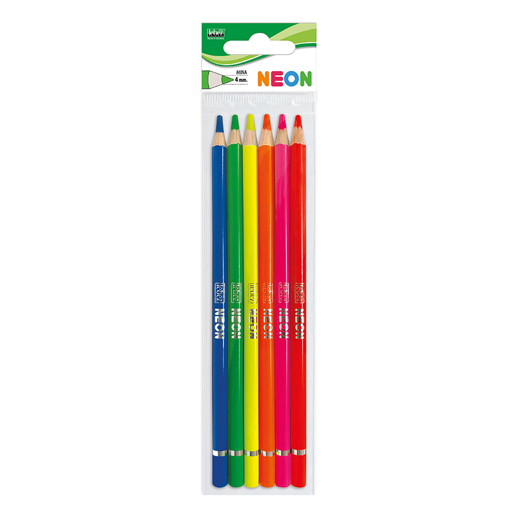 lebez-neon-matite-colorate-neon-6-pezzi image 1