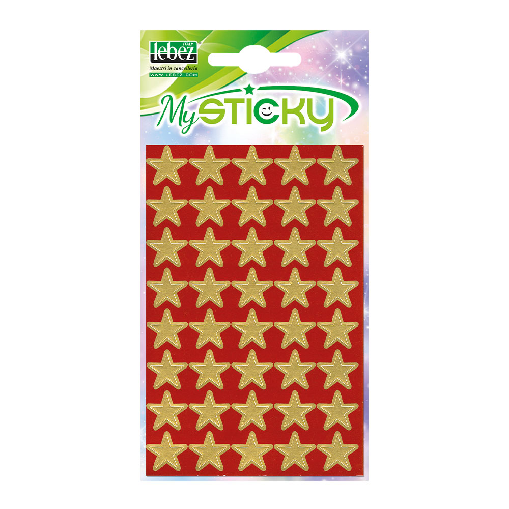 lebez-little-star-stickers-80-stelle-2-fogli-2-colori image 2