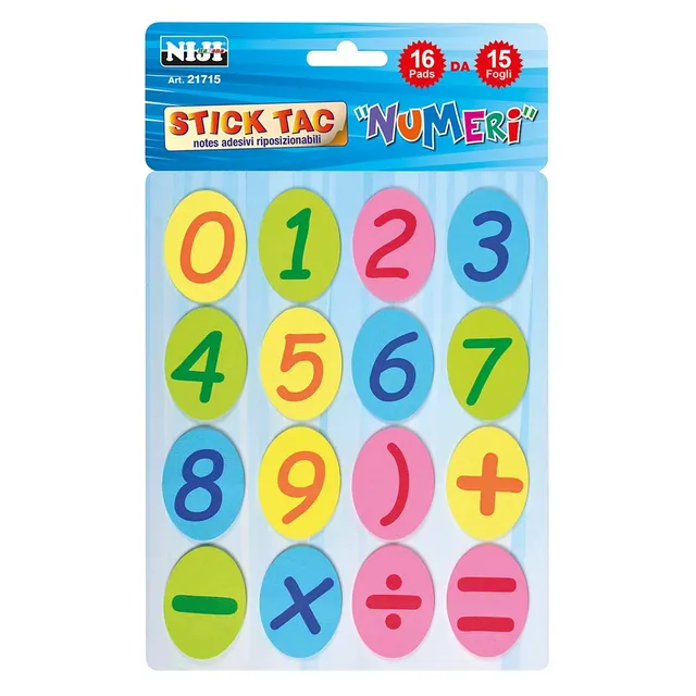 lebez-memo-stick-numeri-16-pad-da-15-fogli image 1