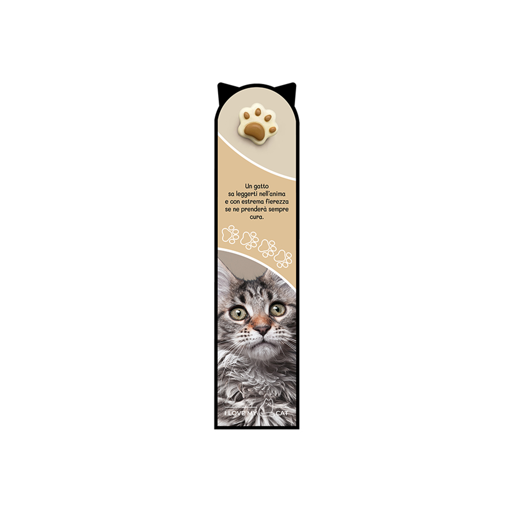 lebez-segnalibro-i-love-my-cat-in-cartoncino-sagomato-con-charms image 4
