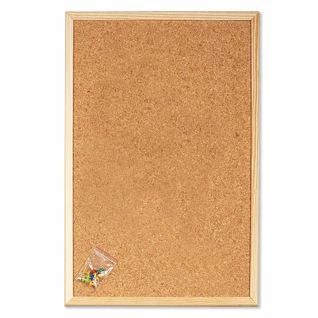 lebez-bacheca-sughero-con-cornice-legno-40x60-cm-e-puntine image 1