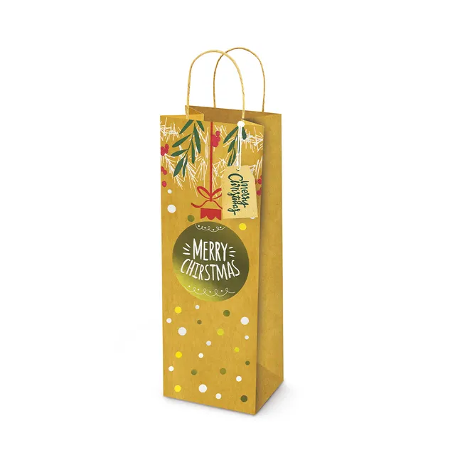 lebez-christmas-bottle-shopper-11-4x36x11-4-cm-in-carta-kraft-con-biglietto image 1