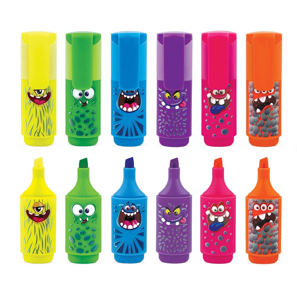 lebez-evidenziatori-fluo-monster-set-6-pezzi image 2