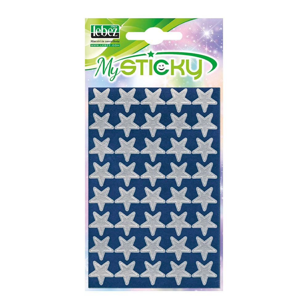 lebez-little-star-stickers-80-stelle-2-fogli-2-colori image 1
