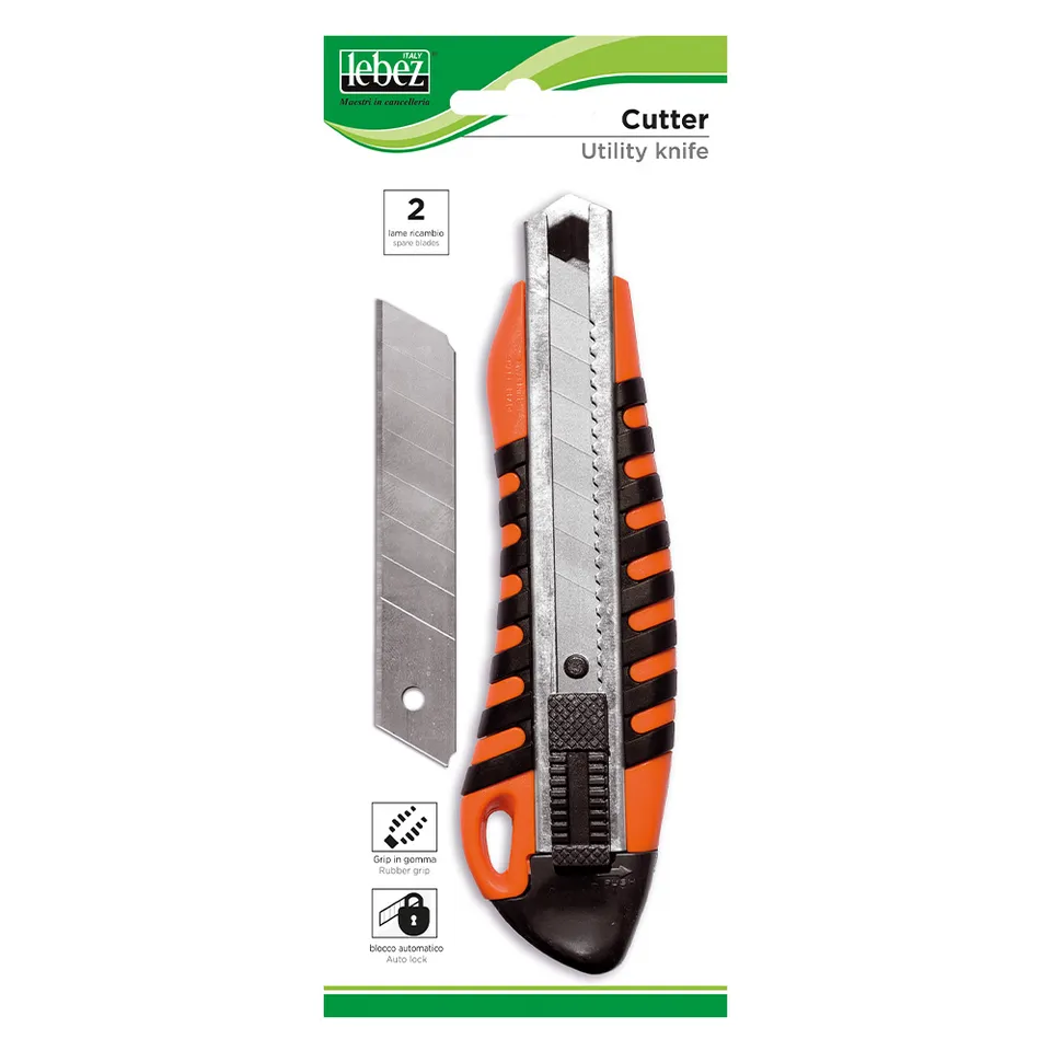 cutter-lebez-con-lama-da-18-mm-e-manico-in-gomma-blocco-automatico-blister-con-2 image 1