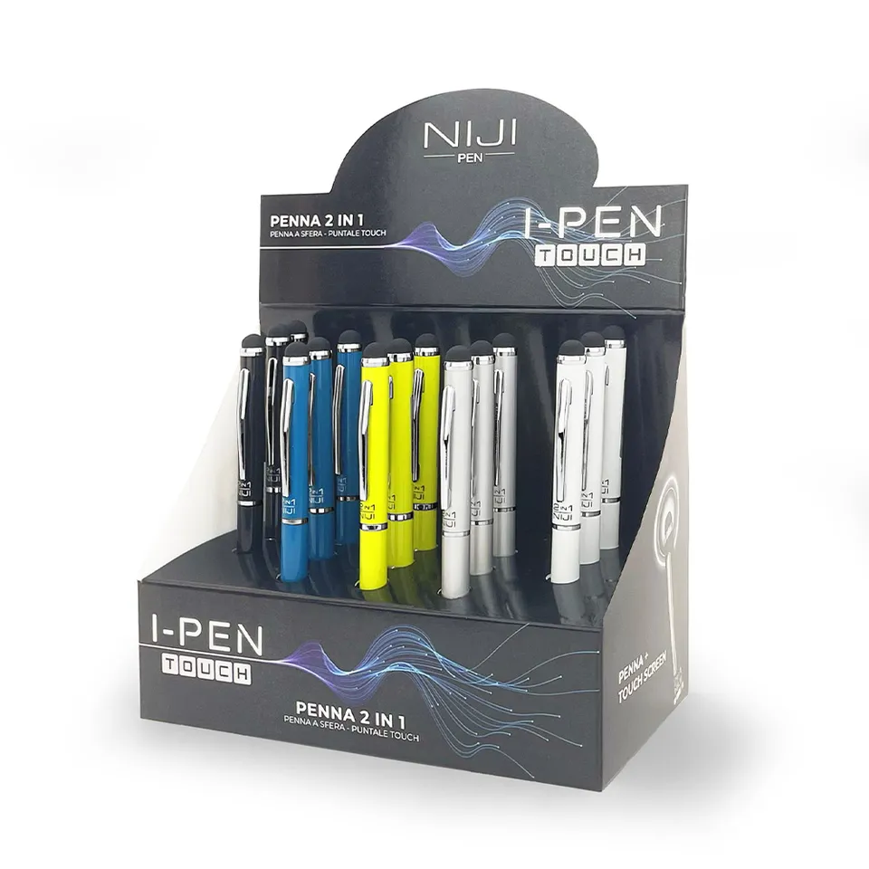 lebez-i-pen-mini-penna-a-sfera-touch-in-metallo-laccato-espositore-15-pezzi image 1