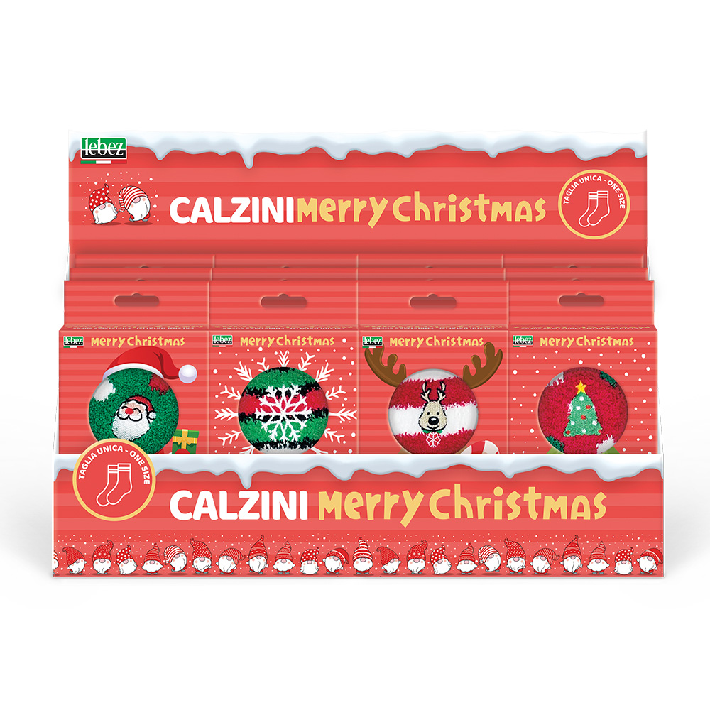 lebez-christmas-socks-calze-natalizie-display-12-paia image 1
