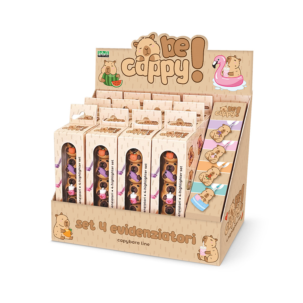 lebez-becappy-mini-set-4-evidenziatori-pastello image 1