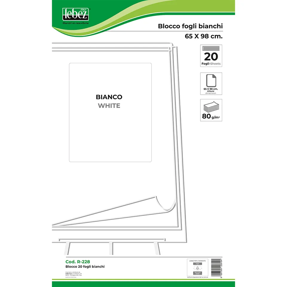 lebez-blocco-20-fogli-bianchi-65x98-cm image 1