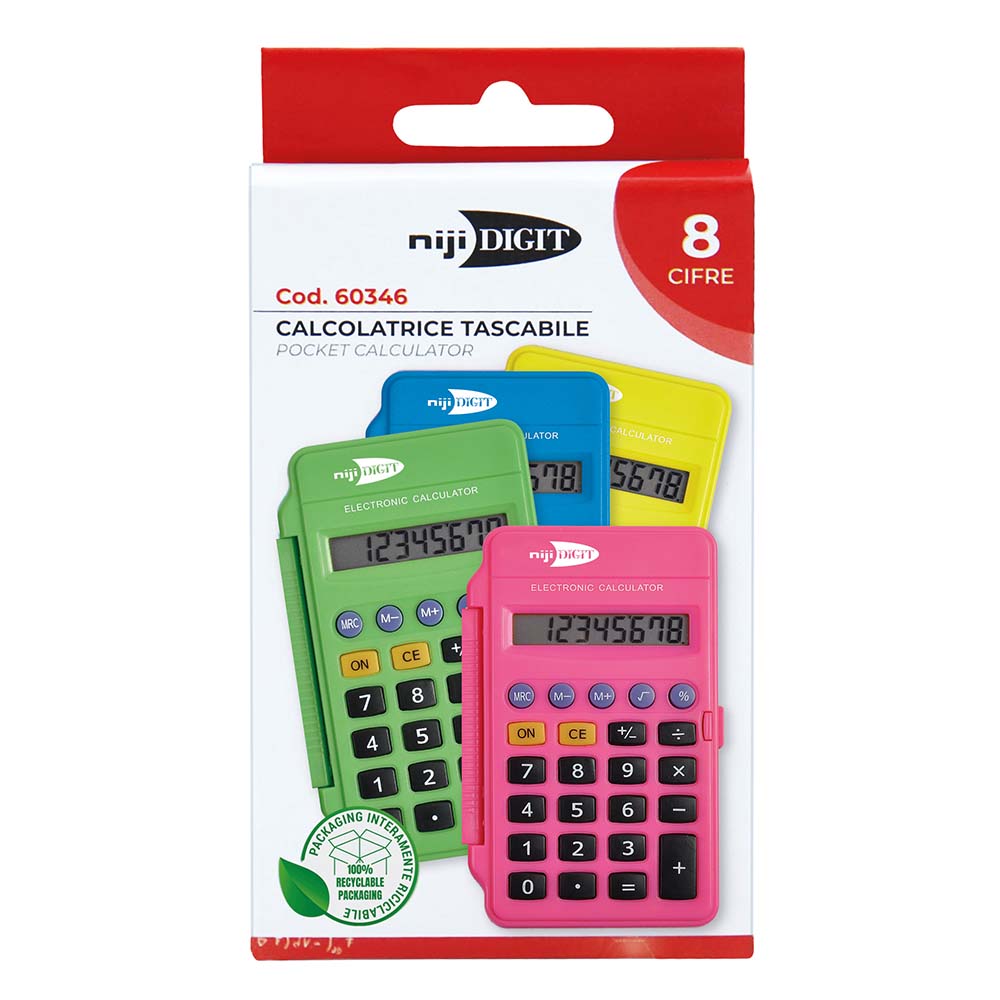 lebez-niji-digit-calcolatrice-tascabile-fluo-8-cifre image 1