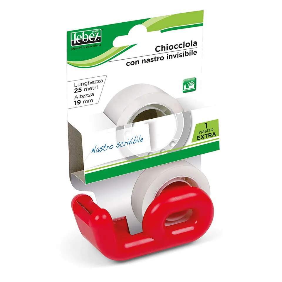 lebez-dispenser-con-2-nastri-adesivi-invisibili-25-m-x-19-mm image 1
